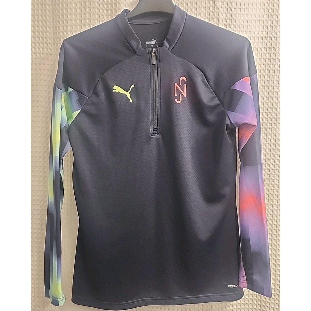 Puma Neymar Jr 24/7 Dry Cell‎ 1/2 Zip Blue Soccer Training Top Men's Size Large